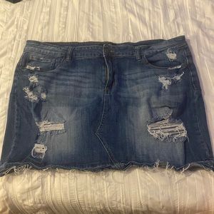 Judy Blue Diatressed Denim Skirt